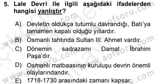 Yeni Türk Edebiyatına Giriş 2 Dersi 2017 - 2018 Yılı (Final) Dönem Sonu Sınav Soruları 5. Soru