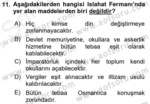 Yeni Türk Edebiyatına Giriş 2 Dersi 2018 - 2019 Yılı (Final) Dönem Sonu Sınav Soruları 11. Soru