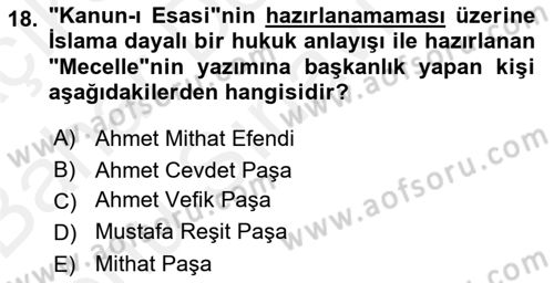 Yeni Türk Edebiyatına Giriş 2 Dersi 2018 - 2019 Yılı (Final) Dönem Sonu Sınav Soruları 18. Soru