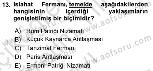 Yeni Türk Edebiyatına Giriş 2 Dersi 2020 - 2021 Yılı Yaz Okulu Sınav Soruları 13. Soru