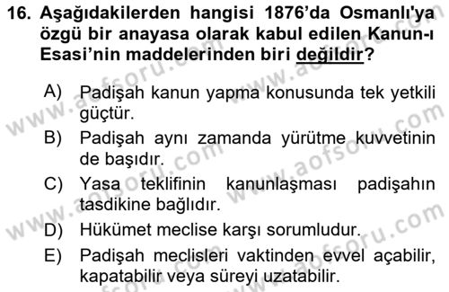 Yeni Türk Edebiyatına Giriş 2 Dersi 2020 - 2021 Yılı Yaz Okulu Sınav Soruları 16. Soru