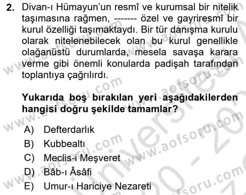 Yeni Türk Edebiyatına Giriş 2 Dersi 2020 - 2021 Yılı Yaz Okulu Sınav Soruları 2. Soru