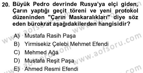 Yeni Türk Edebiyatına Giriş 2 Dersi 2020 - 2021 Yılı Yaz Okulu Sınav Soruları 20. Soru