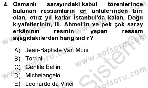 Yeni Türk Edebiyatına Giriş 2 Dersi 2020 - 2021 Yılı Yaz Okulu Sınav Soruları 4. Soru