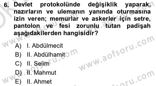 Yeni Türk Edebiyatına Giriş 2 Dersi 2020 - 2021 Yılı Yaz Okulu Sınav Soruları 6. Soru