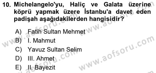 Yeni Türk Edebiyatına Giriş 2 Dersi 2021 - 2022 Yılı (Vize) Ara Sınav Soruları 10. Soru