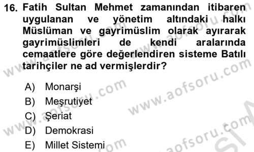 Yeni Türk Edebiyatına Giriş 2 Dersi 2021 - 2022 Yılı (Vize) Ara Sınav Soruları 16. Soru