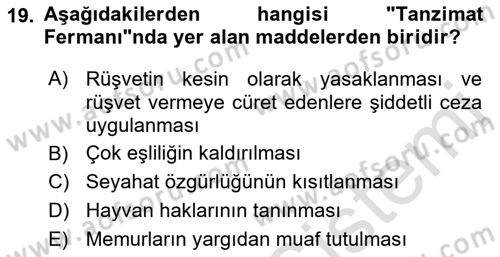Yeni Türk Edebiyatına Giriş 2 Dersi 2021 - 2022 Yılı (Vize) Ara Sınav Soruları 19. Soru