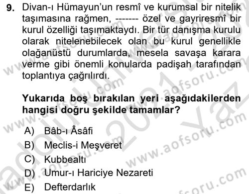 Yeni Türk Edebiyatına Giriş 2 Dersi 2021 - 2022 Yılı Yaz Okulu Sınav Soruları 9. Soru