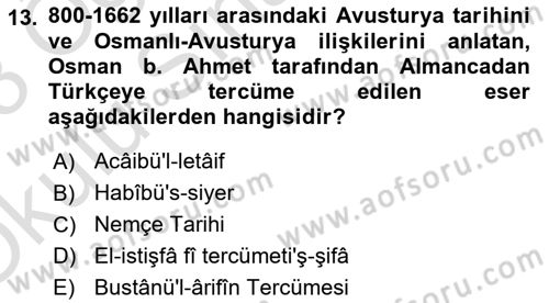 Yeni Türk Edebiyatına Giriş 2 Dersi 2022 - 2023 Yılı Yaz Okulu Sınav Soruları 13. Soru