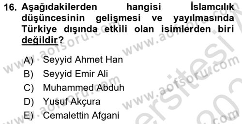 Yeni Türk Edebiyatına Giriş 2 Dersi 2022 - 2023 Yılı Yaz Okulu Sınav Soruları 16. Soru