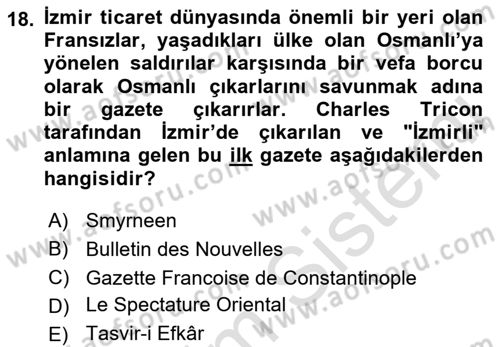 Yeni Türk Edebiyatına Giriş 2 Dersi 2022 - 2023 Yılı Yaz Okulu Sınav Soruları 18. Soru