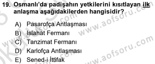 Yeni Türk Edebiyatına Giriş 2 Dersi 2022 - 2023 Yılı Yaz Okulu Sınav Soruları 19. Soru