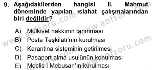Yeni Türk Edebiyatına Giriş 2 Dersi 2022 - 2023 Yılı Yaz Okulu Sınav Soruları 9. Soru
