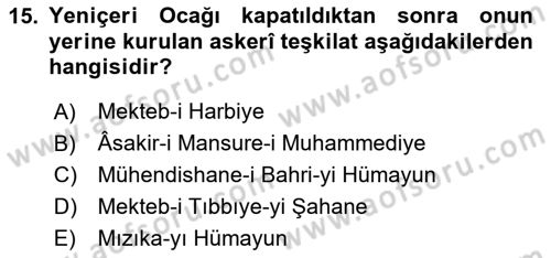 Yeni Türk Edebiyatına Giriş 2 Dersi 2023 - 2024 Yılı (Vize) Ara Sınav Soruları 15. Soru
