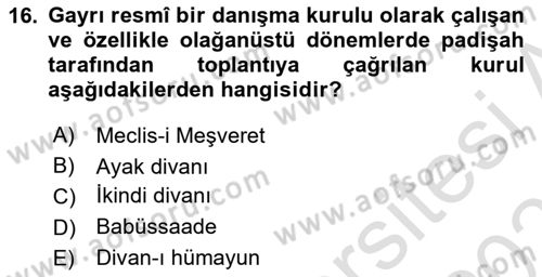 Yeni Türk Edebiyatına Giriş 2 Dersi 2023 - 2024 Yılı (Vize) Ara Sınav Soruları 16. Soru