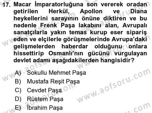 Yeni Türk Edebiyatına Giriş 2 Dersi 2023 - 2024 Yılı (Vize) Ara Sınav Soruları 17. Soru
