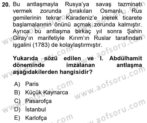 Yeni Türk Edebiyatına Giriş 2 Dersi 2023 - 2024 Yılı (Vize) Ara Sınav Soruları 20. Soru