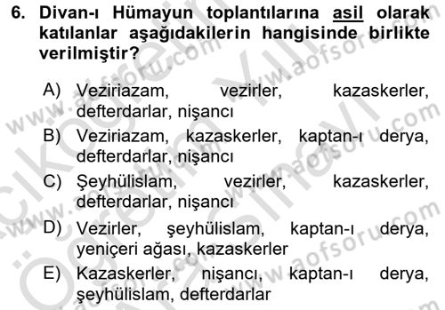 Yeni Türk Edebiyatına Giriş 2 Dersi 2023 - 2024 Yılı (Vize) Ara Sınav Soruları 6. Soru
