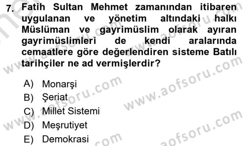 Yeni Türk Edebiyatına Giriş 2 Dersi 2023 - 2024 Yılı (Vize) Ara Sınav Soruları 7. Soru