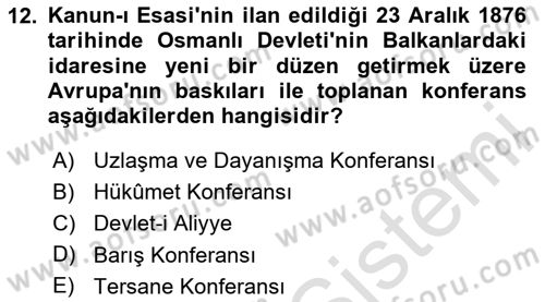 Yeni Türk Edebiyatına Giriş 2 Dersi 2023 - 2024 Yılı (Final) Dönem Sonu Sınav Soruları 12. Soru