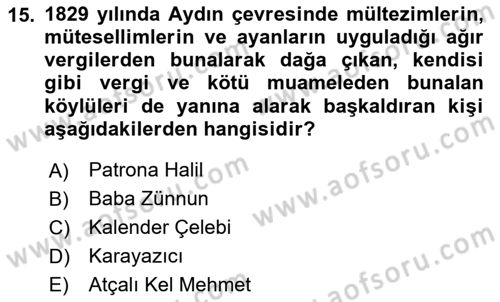 Yeni Türk Edebiyatına Giriş 2 Dersi 2023 - 2024 Yılı (Final) Dönem Sonu Sınav Soruları 15. Soru