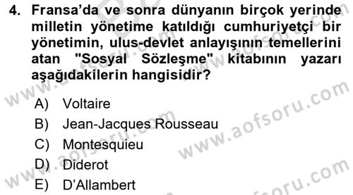 Yeni Türk Edebiyatına Giriş 2 Dersi 2023 - 2024 Yılı (Final) Dönem Sonu Sınav Soruları 4. Soru