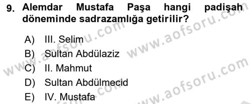 Yeni Türk Edebiyatına Giriş 2 Dersi 2023 - 2024 Yılı (Final) Dönem Sonu Sınav Soruları 9. Soru
