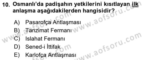 Yeni Türk Edebiyatına Giriş 2 Dersi 2023 - 2024 Yılı Yaz Okulu Sınav Soruları 10. Soru