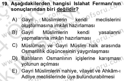 Yeni Türk Edebiyatına Giriş 2 Dersi 2023 - 2024 Yılı Yaz Okulu Sınav Soruları 19. Soru