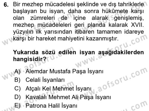 Yeni Türk Edebiyatına Giriş 2 Dersi 2023 - 2024 Yılı Yaz Okulu Sınav Soruları 6. Soru