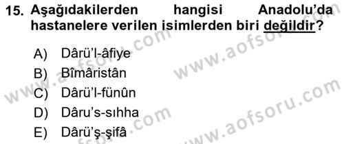 VIII-XIII. Yüzyıllar Türk Edebiyatı Dersi 2018 - 2019 Yılı (Final) Dönem Sonu Sınavı 15. Soru