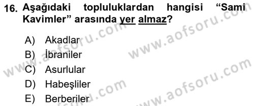 VIII-XIII. Yüzyıllar Türk Edebiyatı Dersi 2025 - 2026 Yılı (Vize) Ara Sınav Soruları 16. Soru