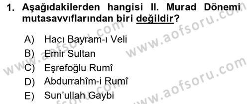 XIV-XV. Yüzyıllar Türk Edebiyatı Dersi 2023 - 2024 Yılı (Final) Dönem Sonu Sınav Soruları 1. Soru