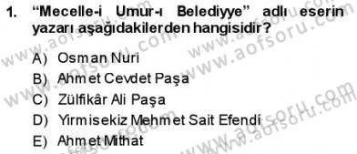Tanzimat Dönemi Türk Edebiyatı 1 Dersi 2013 - 2014 Yılı (Final) Dönem Sonu Sınav Soruları 1. Soru