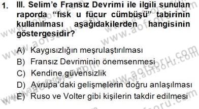 Tanzimat Dönemi Türk Edebiyatı 1 Dersi Ara Sınavı Deneme Sınav Soruları 1. Soru