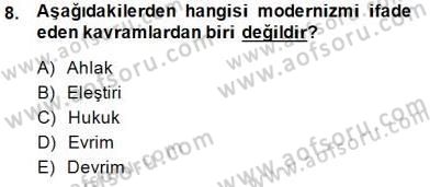 Tanzimat Dönemi Türk Edebiyatı 1 Dersi Ara Sınavı Deneme Sınav Soruları 8. Soru
