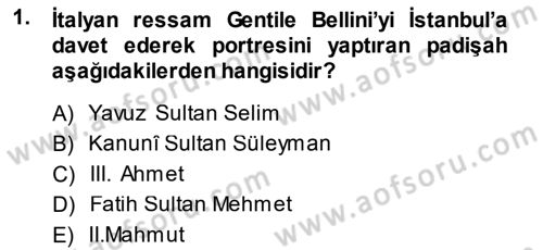Tanzimat Dönemi Türk Edebiyatı 1 Dersi 2014 - 2015 Yılı (Final) Dönem Sonu Sınav Soruları 1. Soru