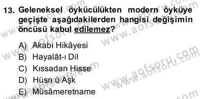 Tanzimat Dönemi Türk Edebiyatı 2 Dersi 2013 - 2014 Yılı (Vize) Ara Sınav Soruları 13. Soru