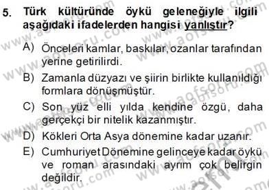 Tanzimat Dönemi Türk Edebiyatı 2 Dersi 2013 - 2014 Yılı (Final) Dönem Sonu Sınav Soruları 5. Soru