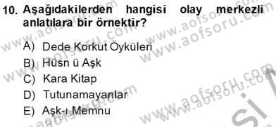 Tanzimat Dönemi Türk Edebiyatı 2 Dersi 2014 - 2015 Yılı (Vize) Ara Sınav Soruları 10. Soru