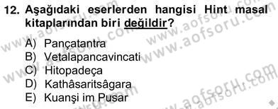 Halk Masalları Dersi 2012 - 2013 Yılı (Vize) Ara Sınav Soruları 12. Soru