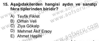 Halk Masalları Dersi 2012 - 2013 Yılı (Vize) Ara Sınav Soruları 15. Soru