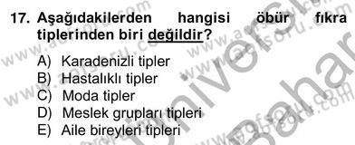 Halk Masalları Dersi 2012 - 2013 Yılı (Vize) Ara Sınav Soruları 17. Soru