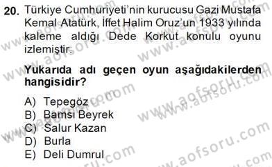 Halk Masalları Dersi 2014 - 2015 Yılı (Final) Dönem Sonu Sınav Soruları 20. Soru