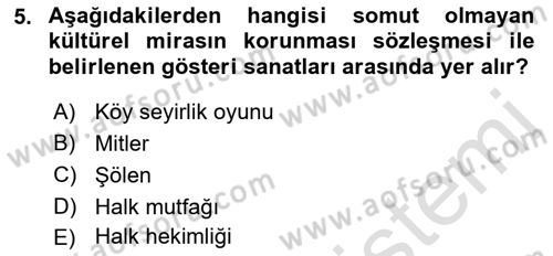 Halk Masalları Dersi 2022 - 2023 Yılı Yaz Okulu Sınav Soruları 5. Soru