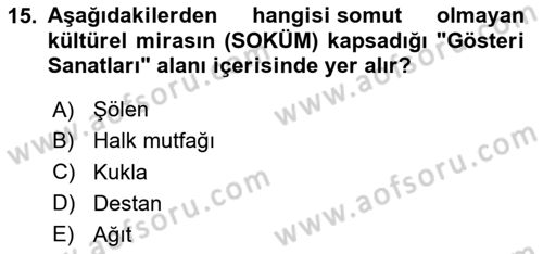Halk Masalları Dersi 2023 - 2024 Yılı (Final) Dönem Sonu Sınav Soruları 15. Soru