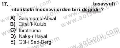 XVI. Yüzyıl Türk Edebiyatı Dersi 2012 - 2013 Yılı Tek Ders Sınav Soruları 17. Soru
