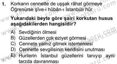 XVII. Yüzyıl Türk Edebiyatı Dersi 2012 - 2013 Yılı (Vize) Ara Sınav Soruları 1. Soru