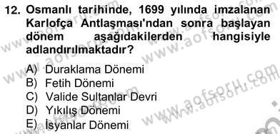 XVII. Yüzyıl Türk Edebiyatı Dersi 2012 - 2013 Yılı (Vize) Ara Sınav Soruları 12. Soru
